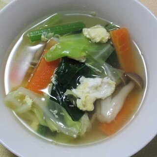 野菜たっぷりたまごスープ